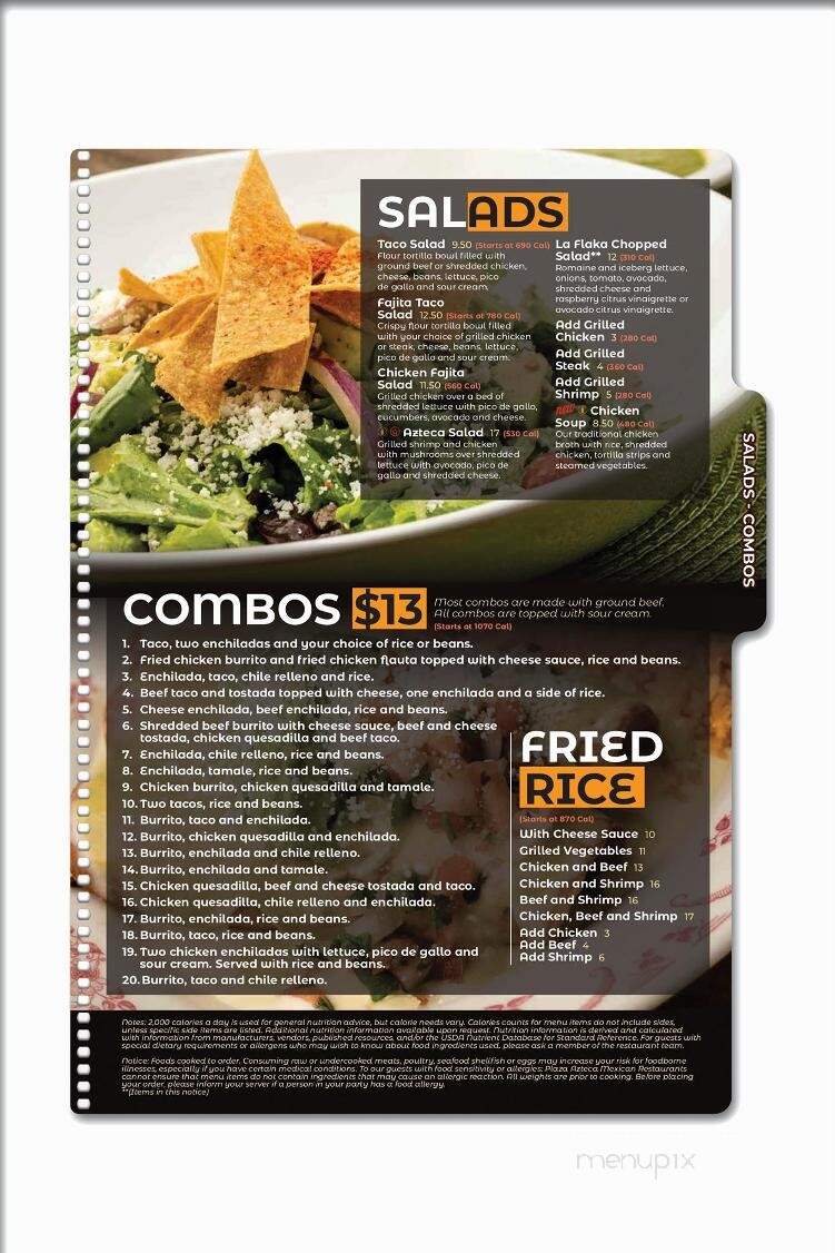 Plaza Azteca - Myerstown, PA menu_pic