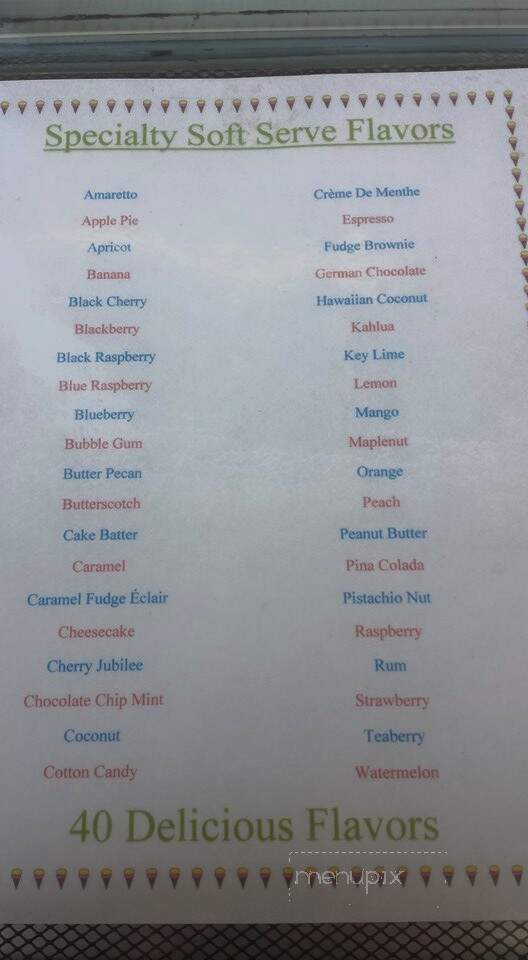 Kool Licks - Sellersville, PA menu_pic