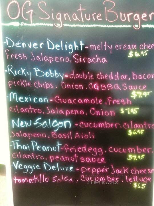 OG Burgers Food Truck - Denver, CO menu_pic