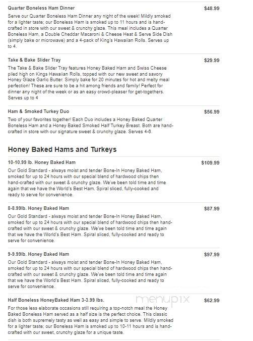Honeybaked Ham - Round Rock, TX menu_pic