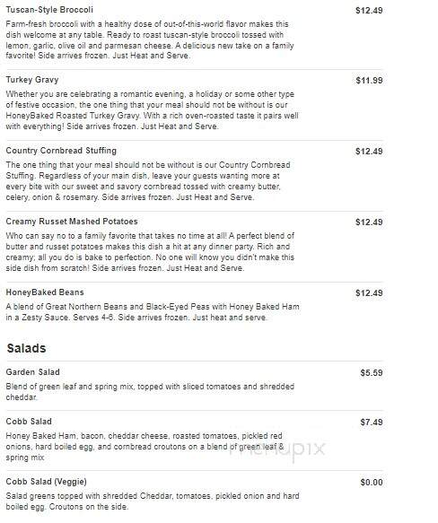 Honeybaked Ham - Round Rock, TX menu_pic