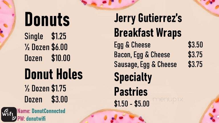 Donut Connection - Butler, PA menu_pic