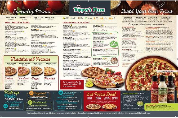 Topper's Pizza - North Bay, ON menu_pic