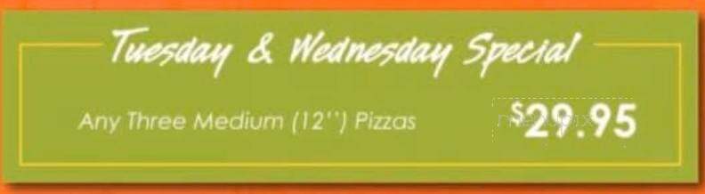 Red swan pizza - Kamloops, BC menu_pic