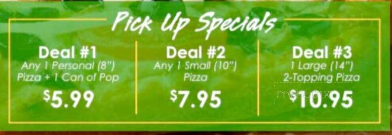 Red swan pizza - Kamloops, BC menu_pic