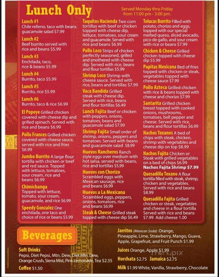 Mi Hacienda - Pikeville, KY menu_pic