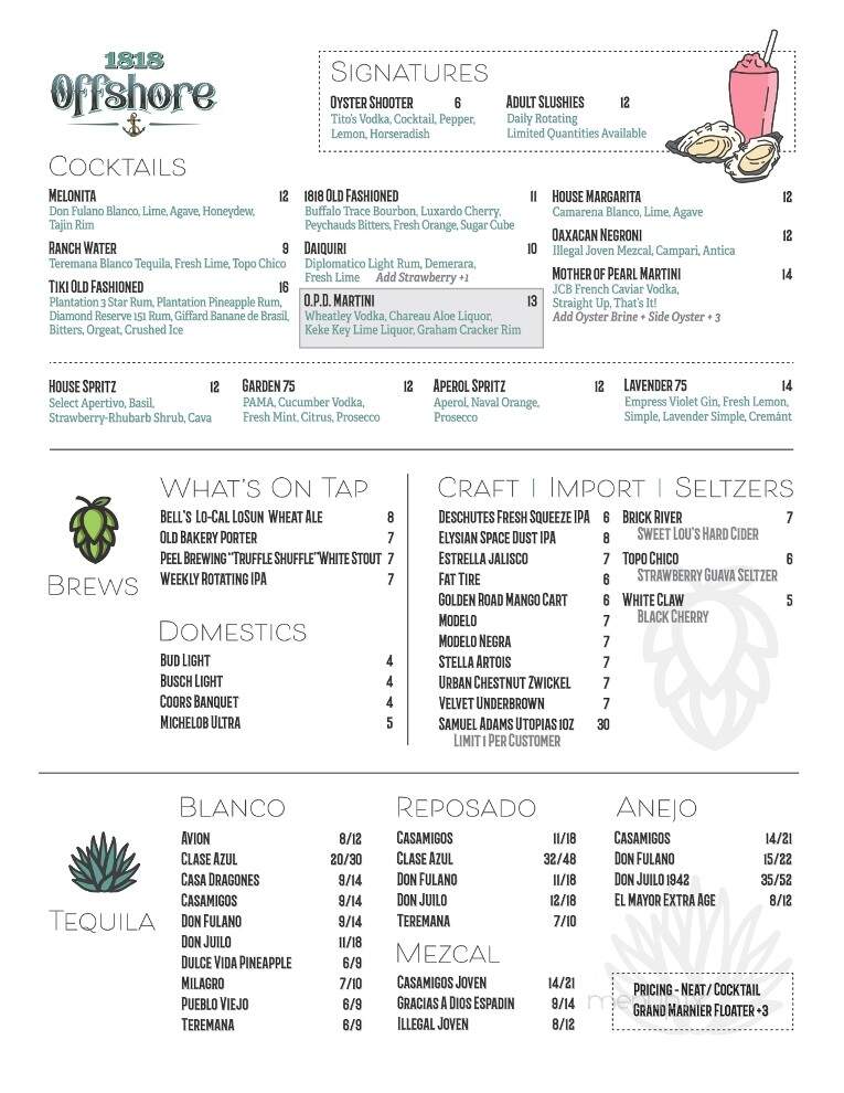 1818 Offshore - Edwardsville, IL menu_pic