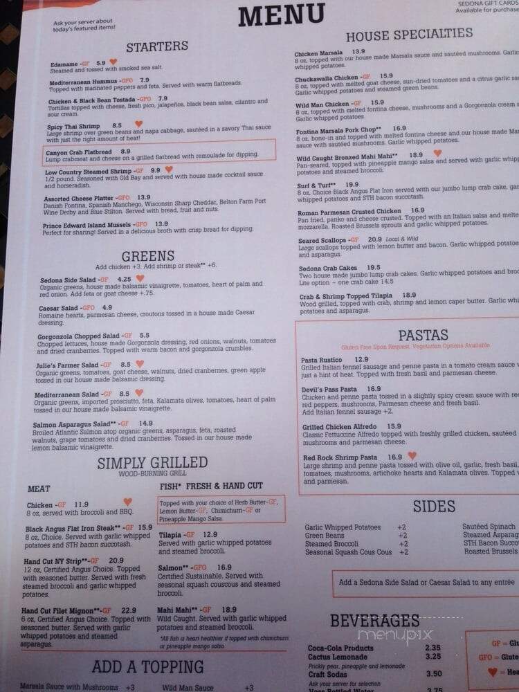 Sedona Taphouse - Fredericksburg, VA menu_pic
