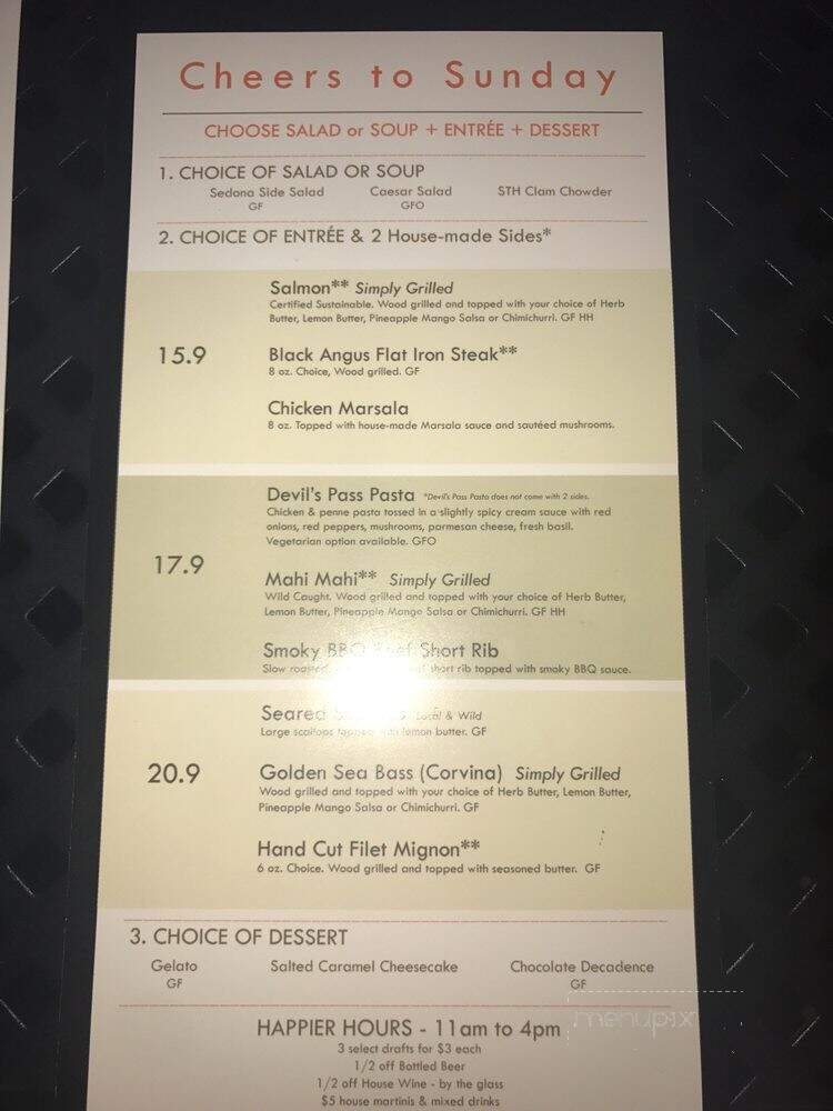 Sedona Taphouse - Fredericksburg, VA menu_pic