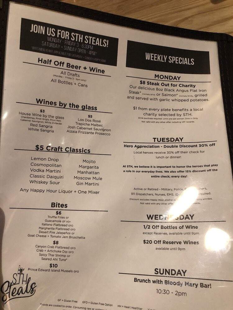 Sedona Taphouse - Fredericksburg, VA menu_pic