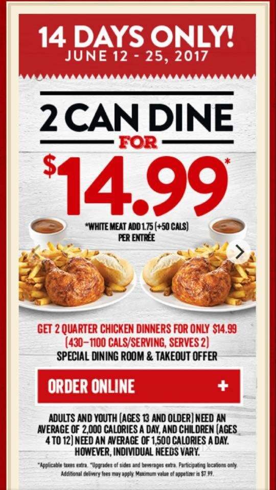 Swiss Chalet Rotisserie & Grill - Brockville, ON menu_pic
