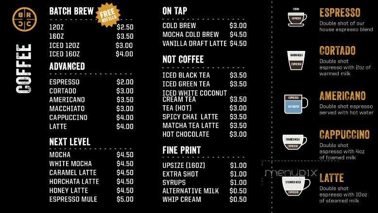Black Rifle Coffee Company - Boerne, TX menu_pic