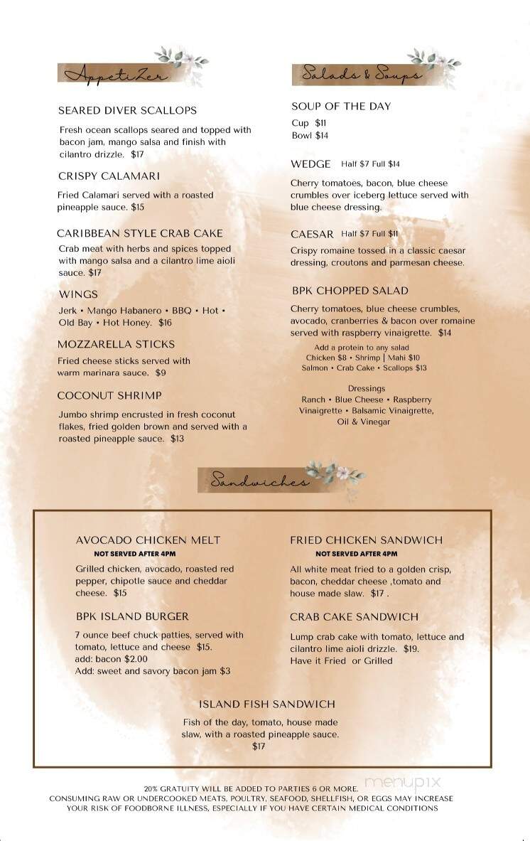 Broken Plate Kitchen - Corolla, NC menu_pic