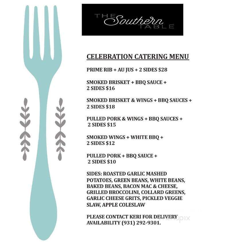 The Southern Table - Pulaski, TN menu_pic