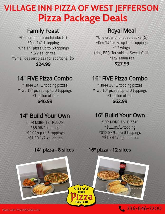 Village Inn - West Jefferson, NC menu_pic