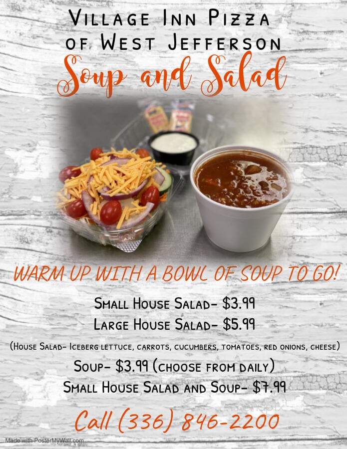 Village Inn - West Jefferson, NC menu_pic