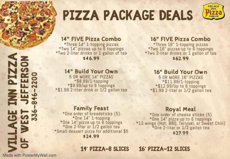 Village Inn - West Jefferson, NC menu_pic
