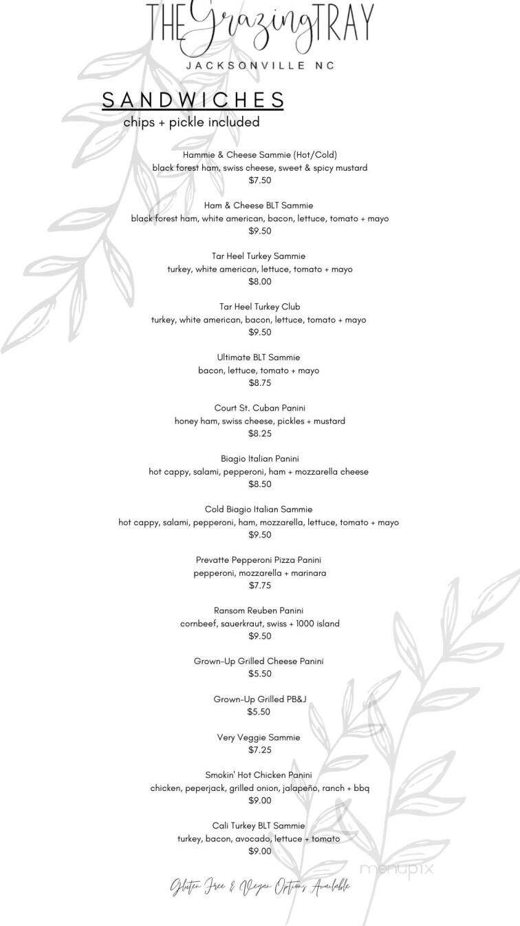 The Grazing Tray - Jacksonville, NC menu_pic