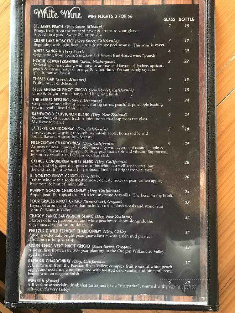 The RiverHouse - Scott City, MO menu_pic