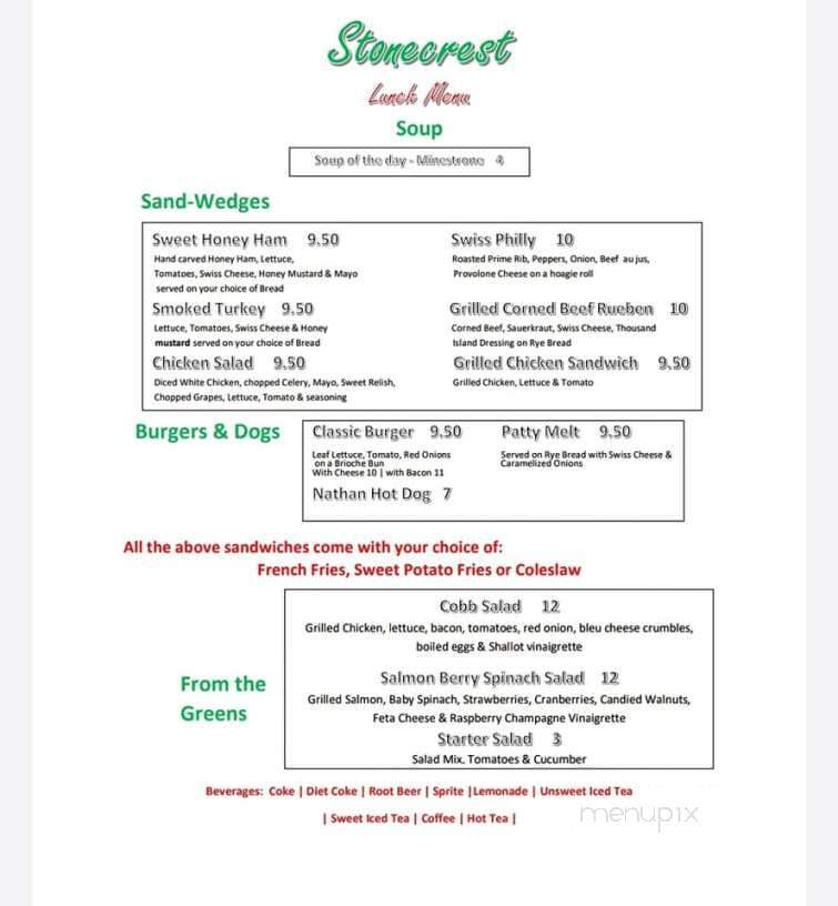 Cheers at Stonecrest - Summerfield, FL menu_pic
