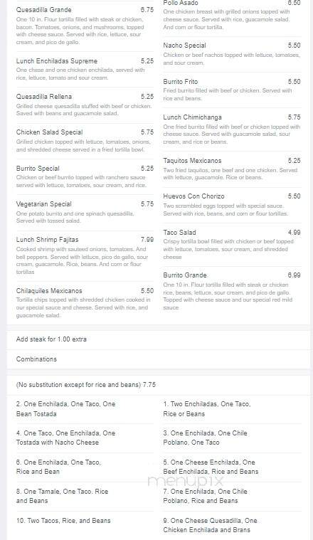 Fiesta Cancun - Rockford, IL menu_pic