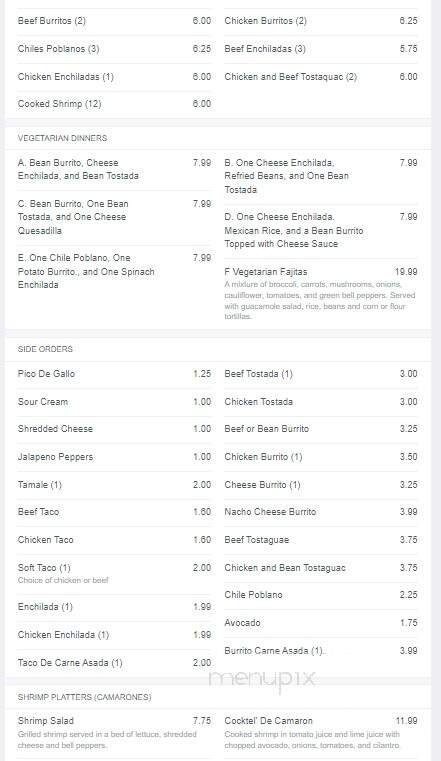 Fiesta Cancun - Rockford, IL menu_pic