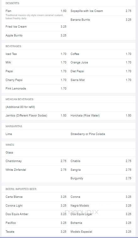 Fiesta Cancun - Rockford, IL menu_pic
