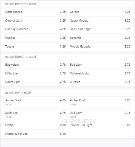 Fiesta Cancun - Rockford, IL menu_pic
