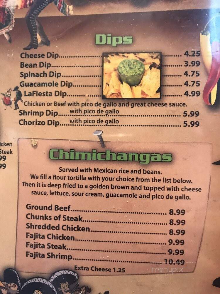 La Fiesta Mexican Restaurant - Lake City, TN menu_pic