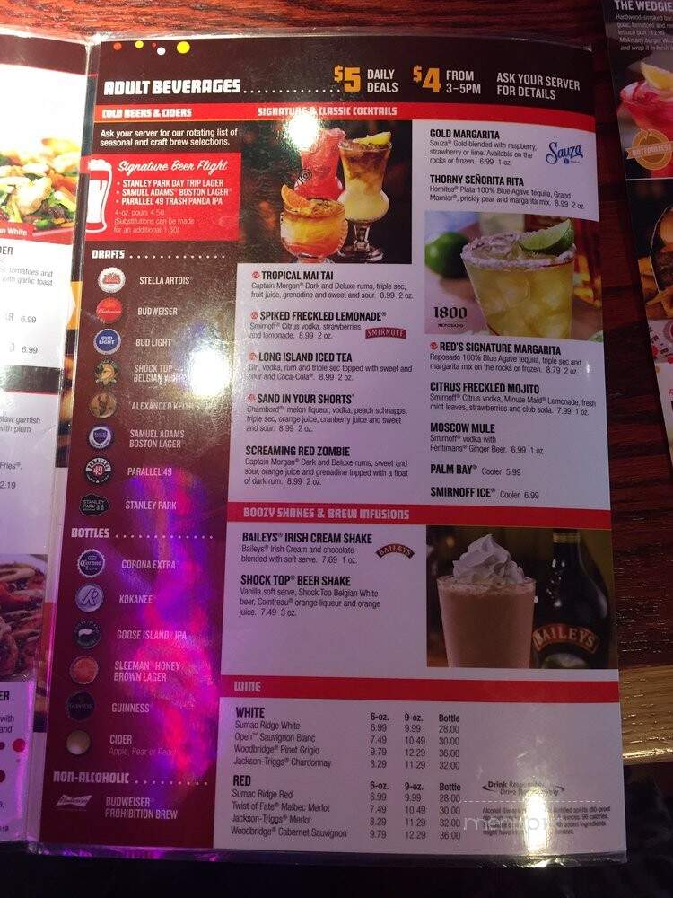 Red Robin Gourmet Burgers - Vernon, BC menu_pic
