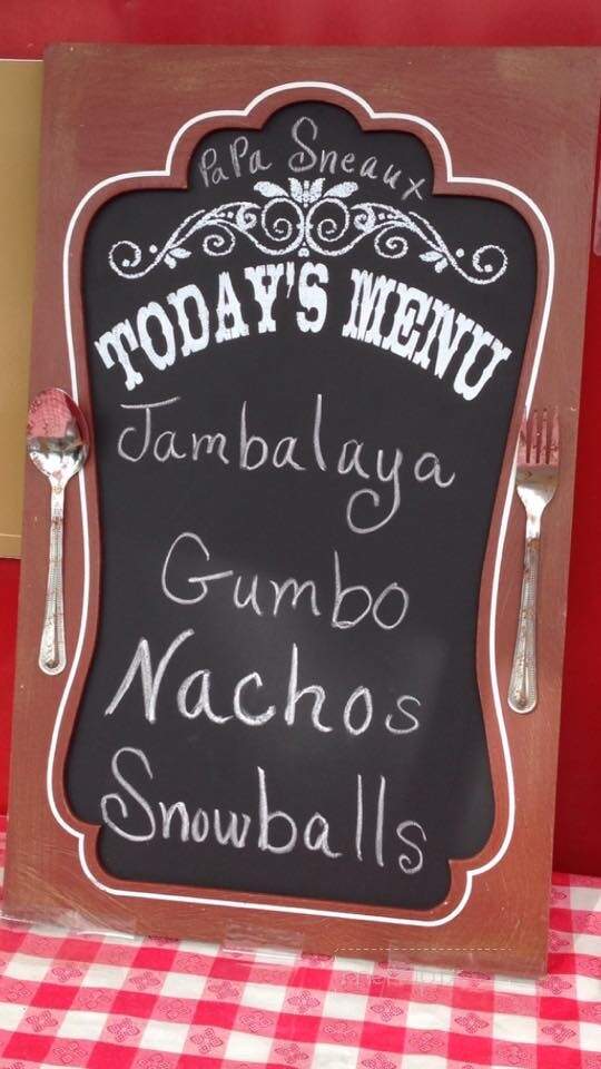 Papa Sneaux - Manheim, PA menu_pic