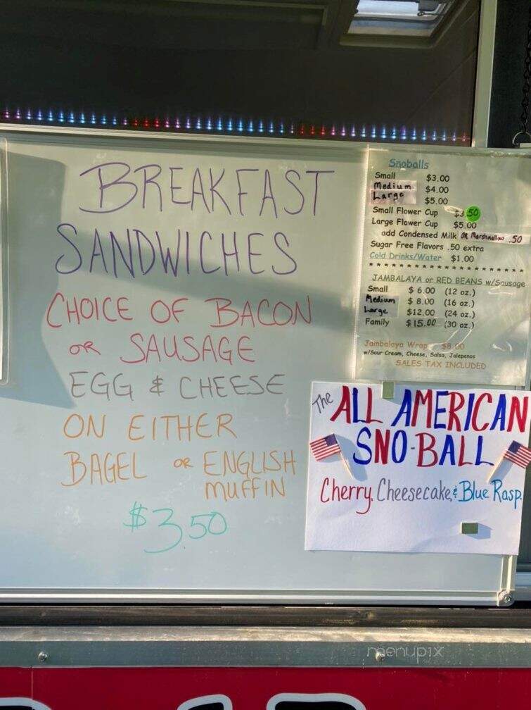 Papa Sneaux - Manheim, PA menu_pic