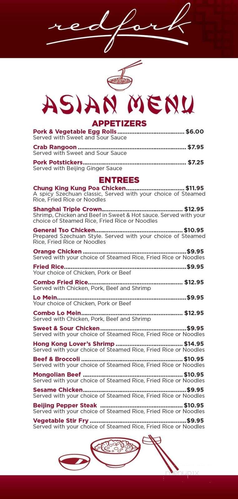 Redfork - Harrah, OK menu_pic