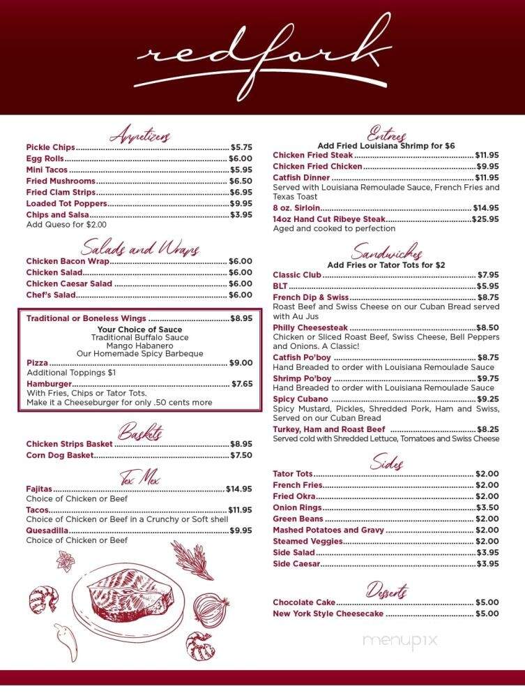 Redfork - Harrah, OK menu_pic