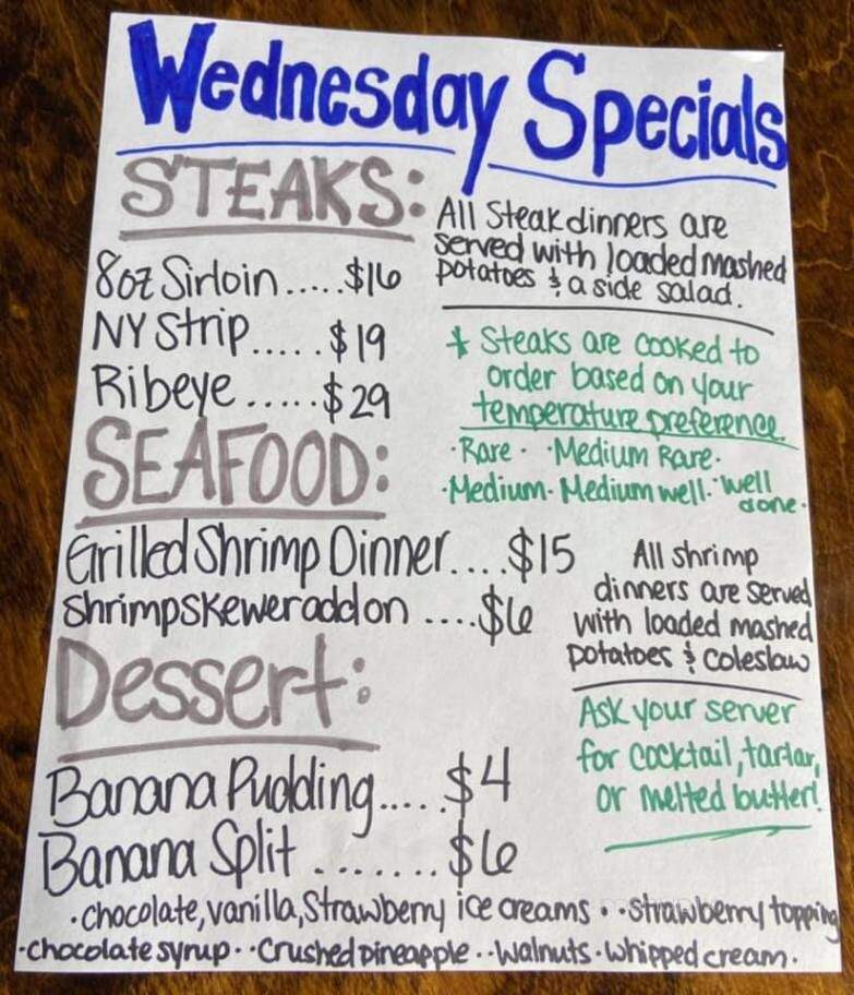 Bubba's Brew - Maynardville, TN menu_pic