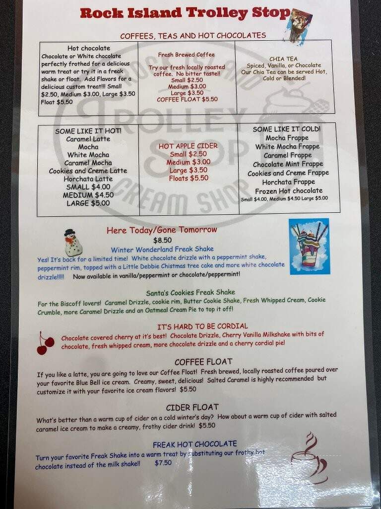 Rock Island Trolley Stop - Rock Island, TN menu_pic