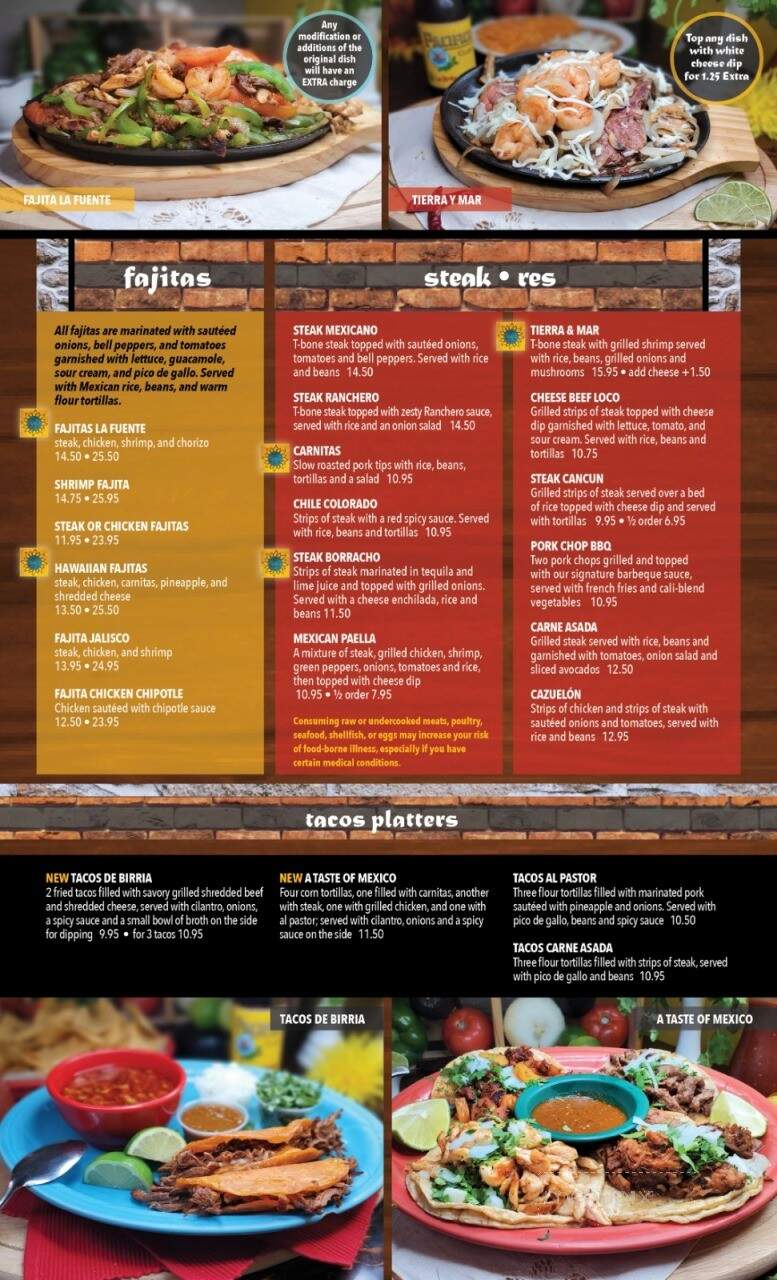 La Fuente - Mount Vernon, IL menu_pic