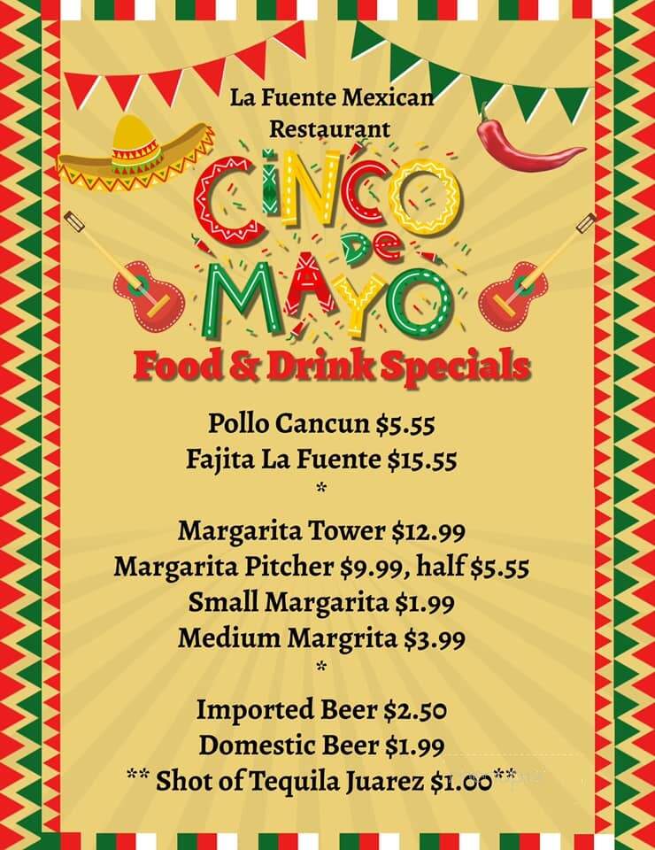 La Fuente - Mount Vernon, IL menu_pic