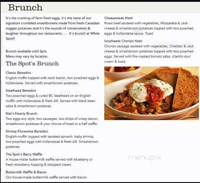 White Spot Restaurant - Aldergrove, BC menu_pic