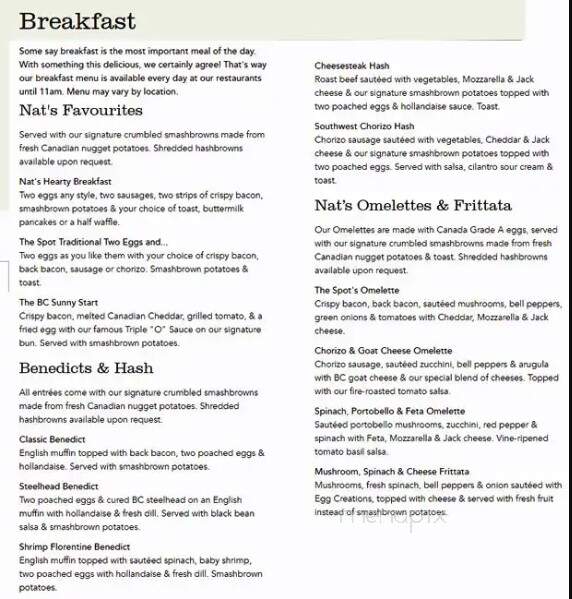 White Spot Restaurant - Aldergrove, BC menu_pic