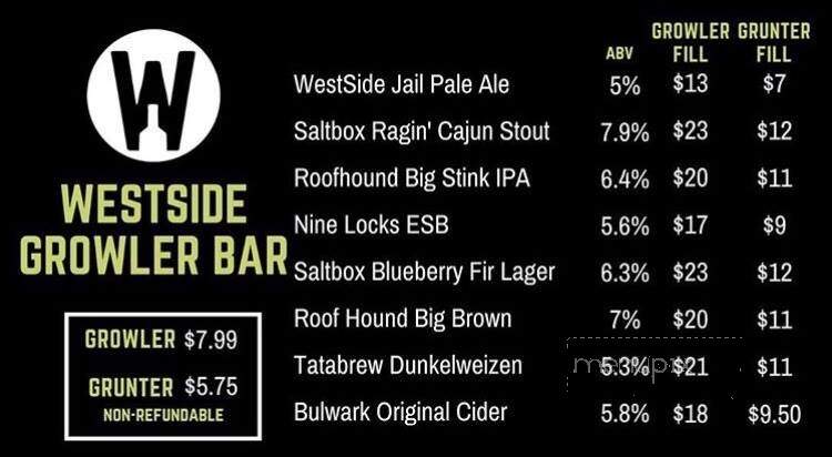 Saltbox Brewery - Mahone Bay, NS menu_pic