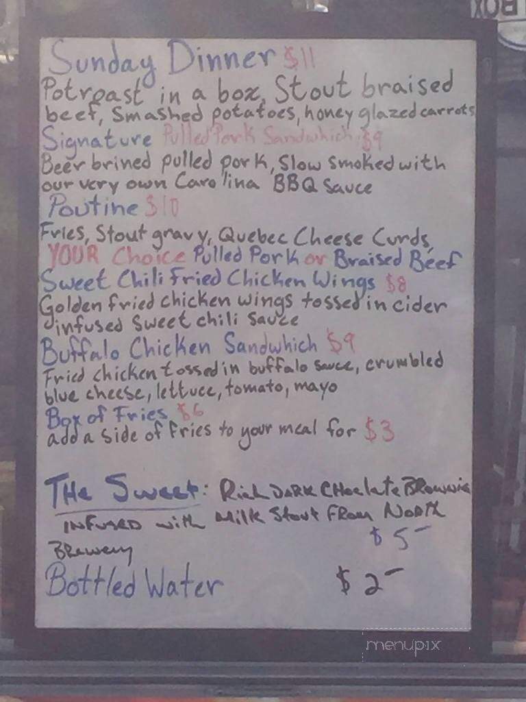 Saltbox Brewery - Mahone Bay, NS menu_pic