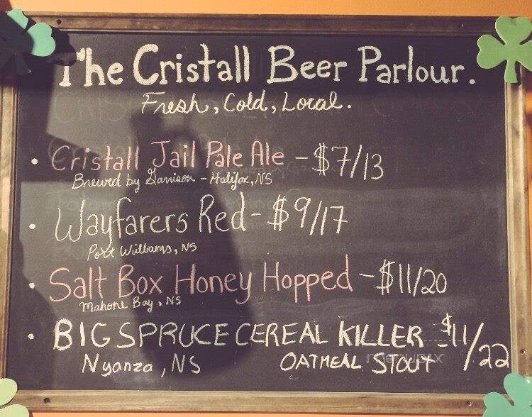 Saltbox Brewery - Mahone Bay, NS menu_pic