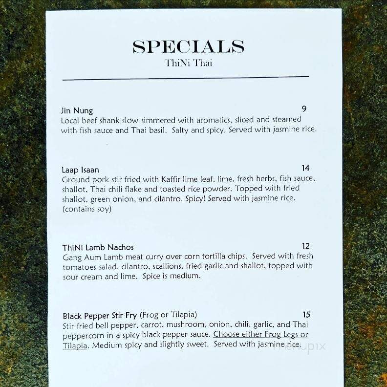 Thi Ni Thai - Oberlin, OH menu_pic