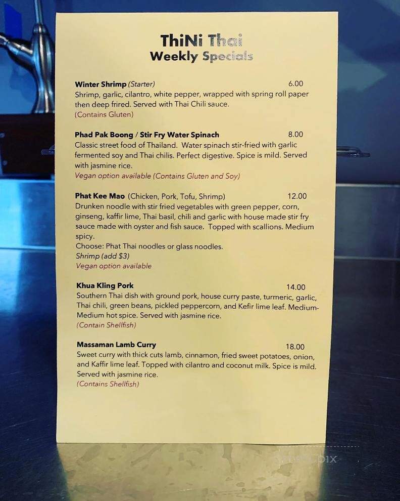 Thi Ni Thai - Oberlin, OH menu_pic