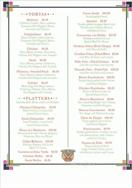 La Borimex Restaurent - Ephrata, PA menu_pic