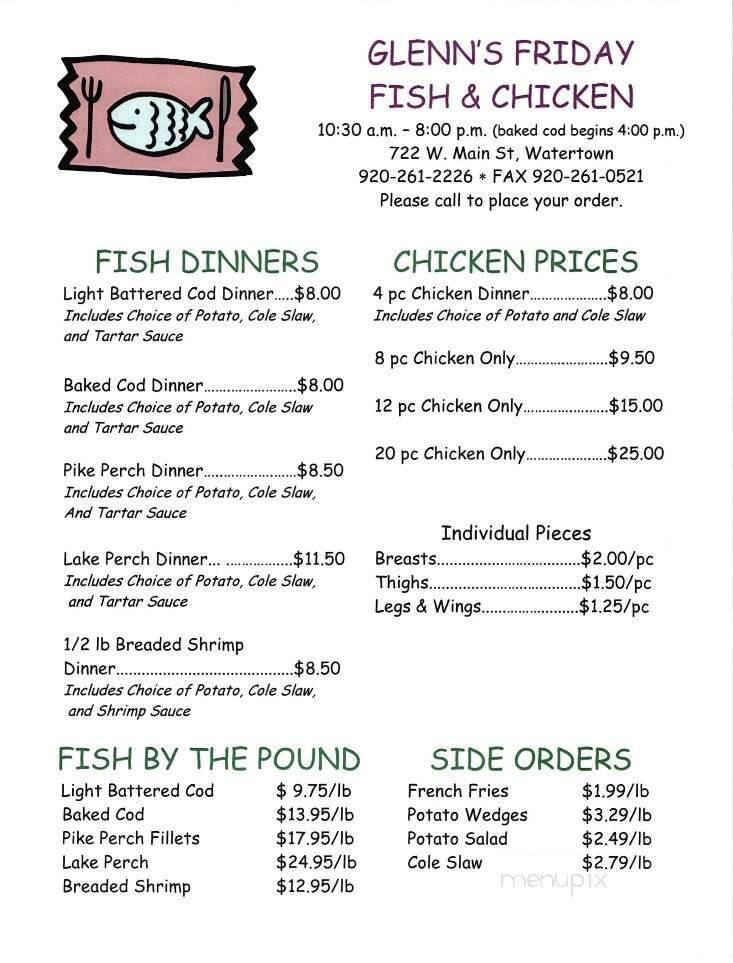 Glenn's Market & Catering - Watertown, WI menu_pic