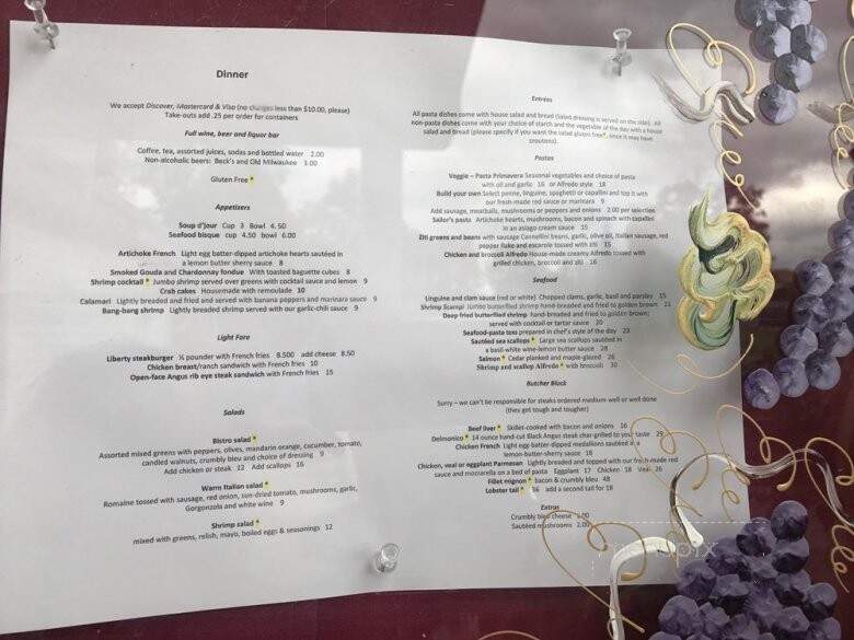 Top of the Lake - Penn Yan, NY menu_pic