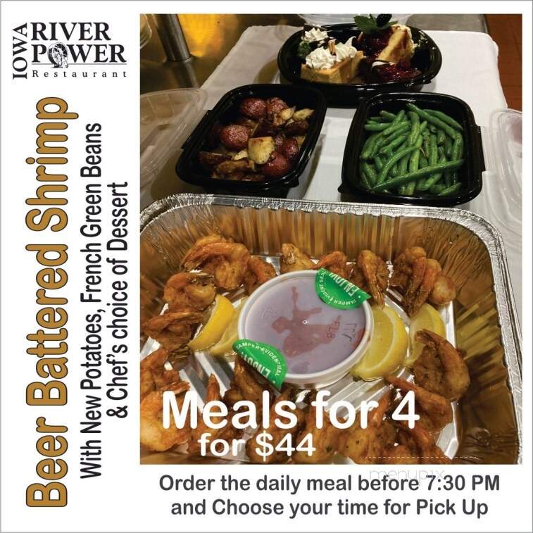 Iowa River Power Co Restaurant - Coralville, IA menu_pic