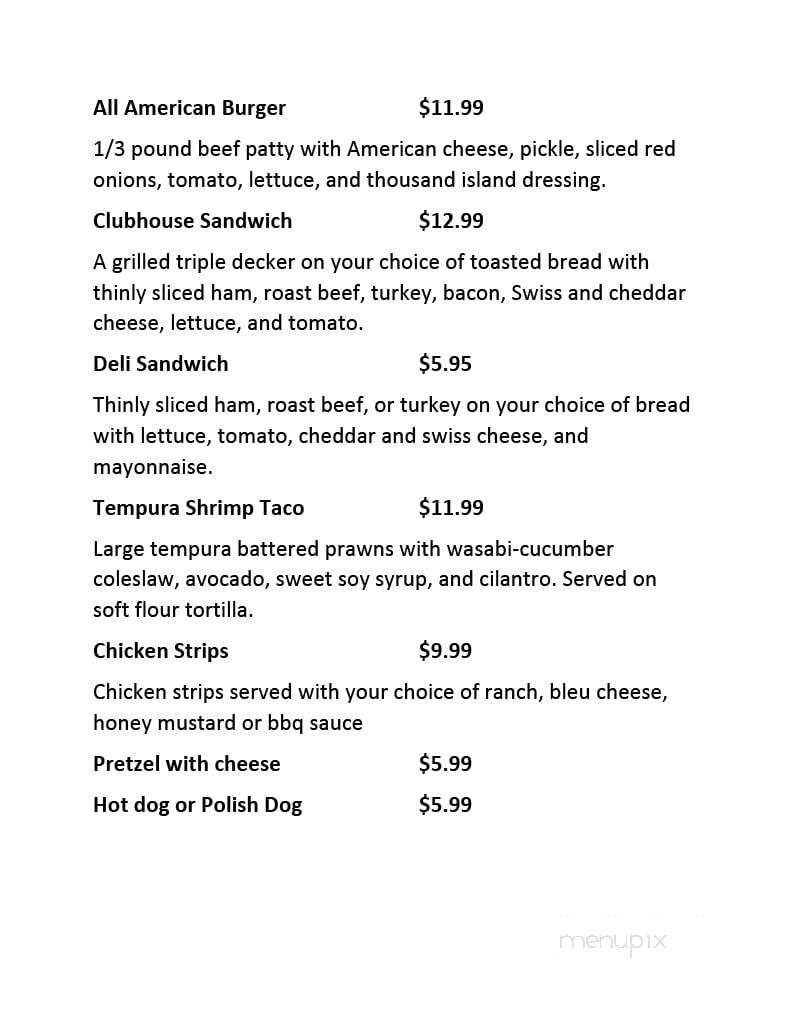 High Cedars Golf Club - Orting, WA menu_pic